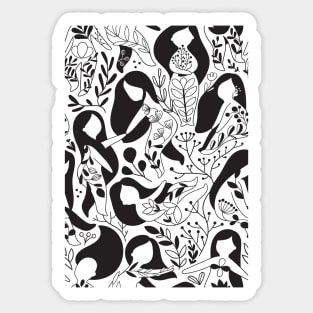 Floral Woman Sticker